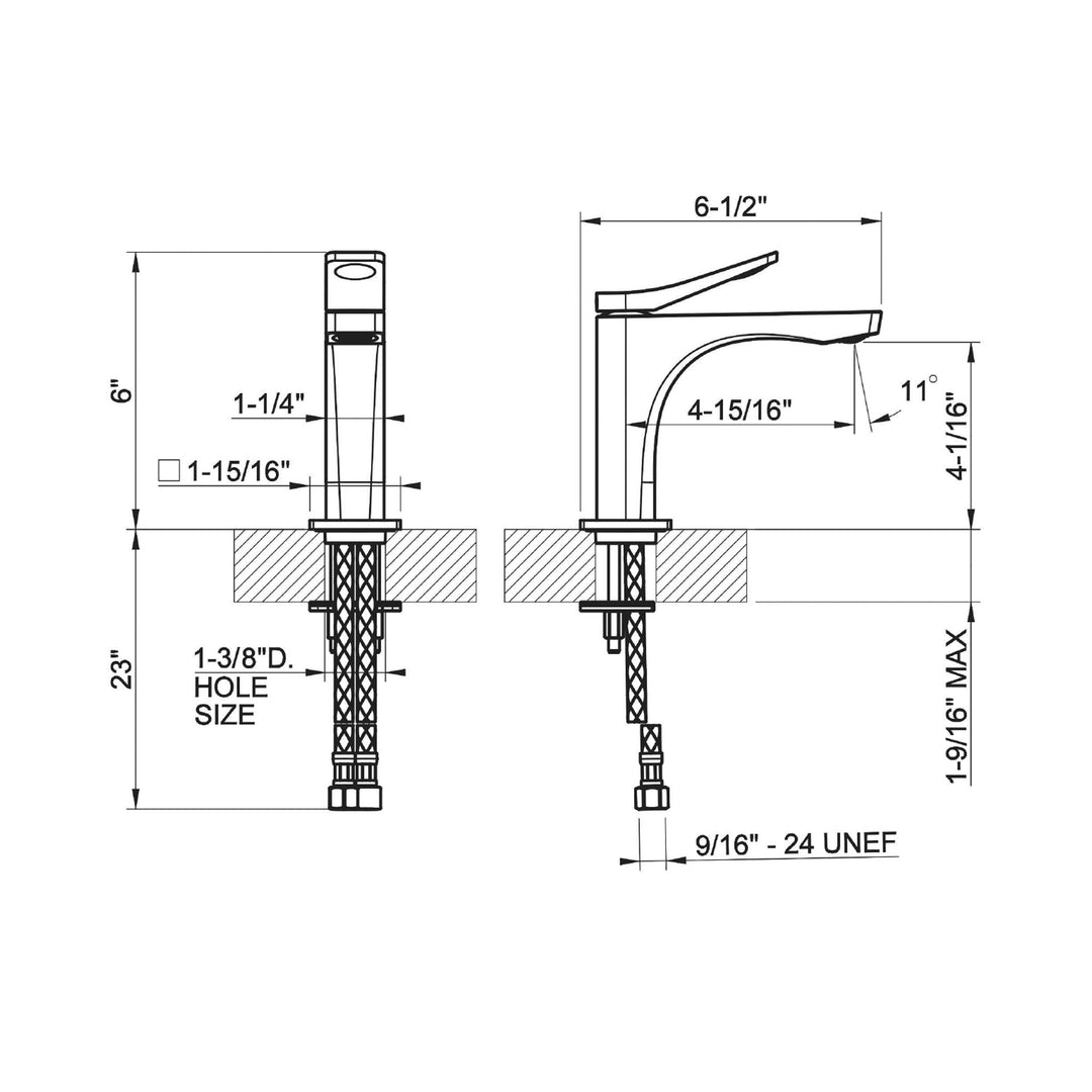 Gessi Rilievo Single Hole Bathroom Faucet