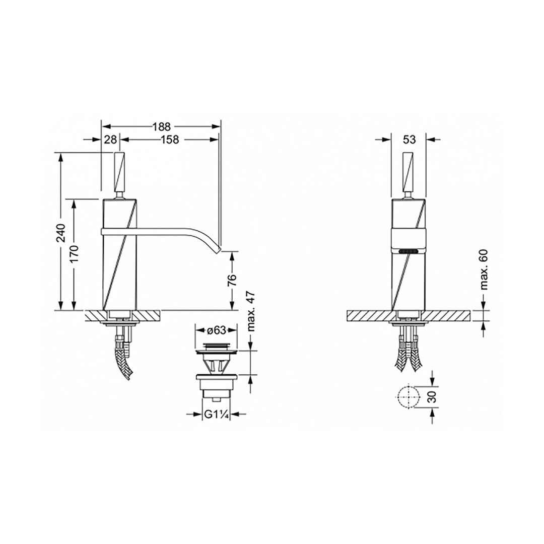 Jörger Turn Single Lever Bathroom Faucet