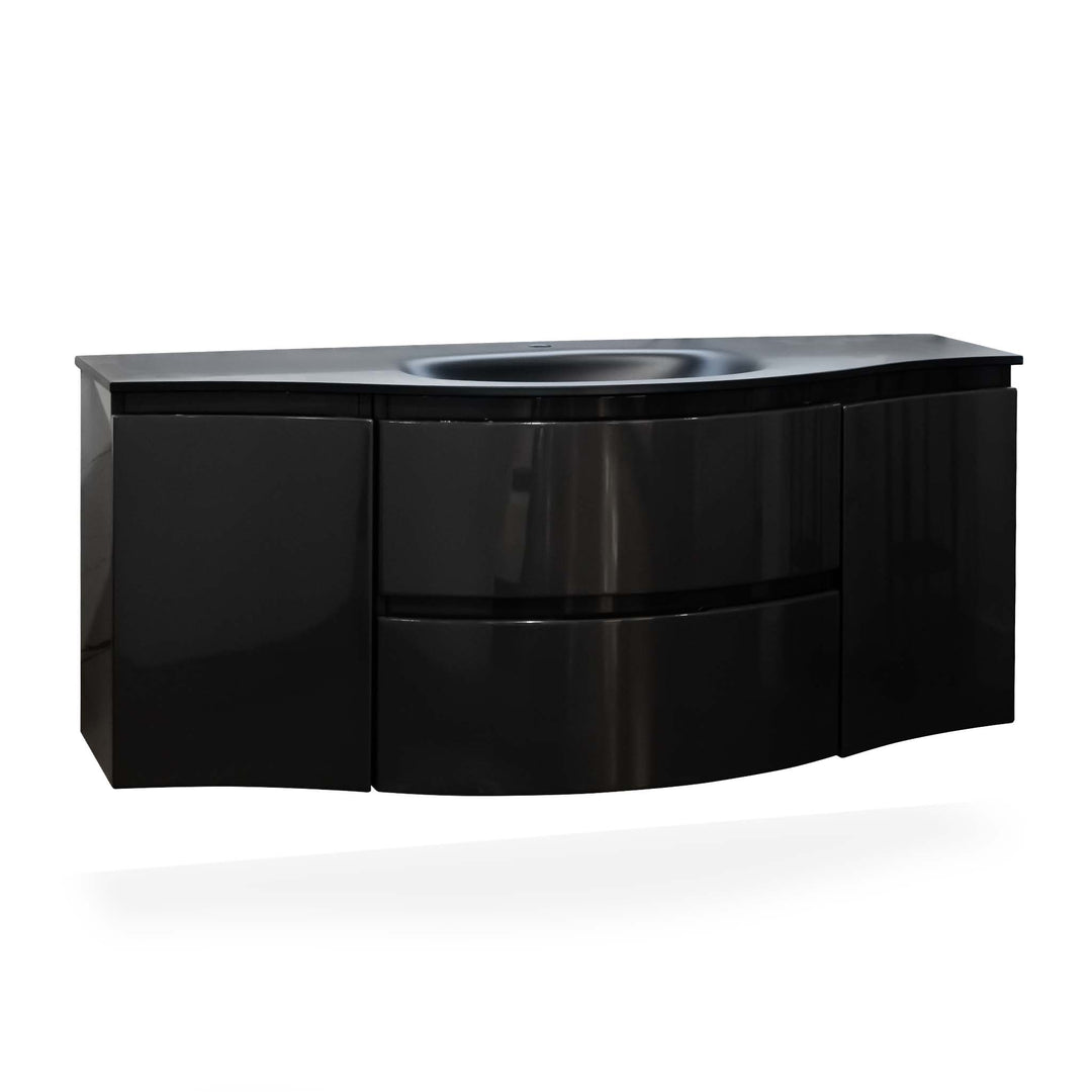 Bath Vanity Vague Single Sink Black