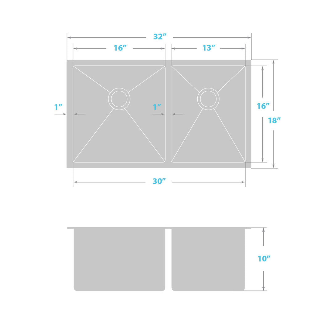 Vogt Double Bowl Undermount Kitchen Sink