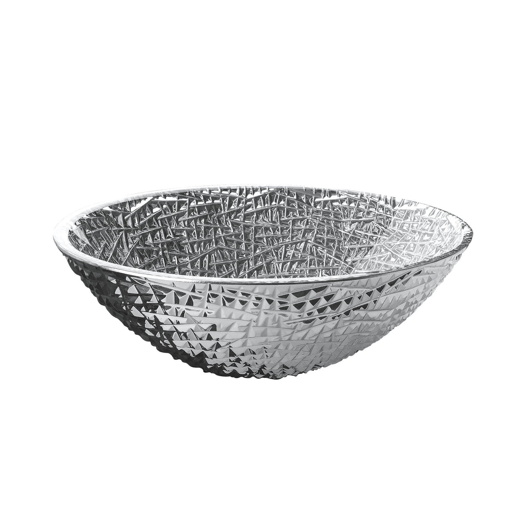Vessel Sink Glamorous Ice Oval Lux Silver