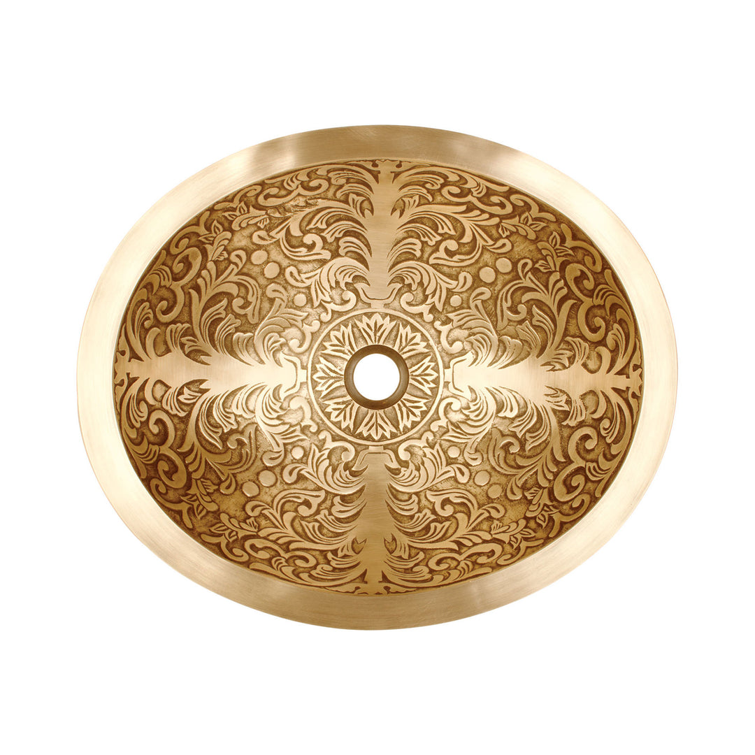 Linkasink Large Oval Brocade Bathroom Sink