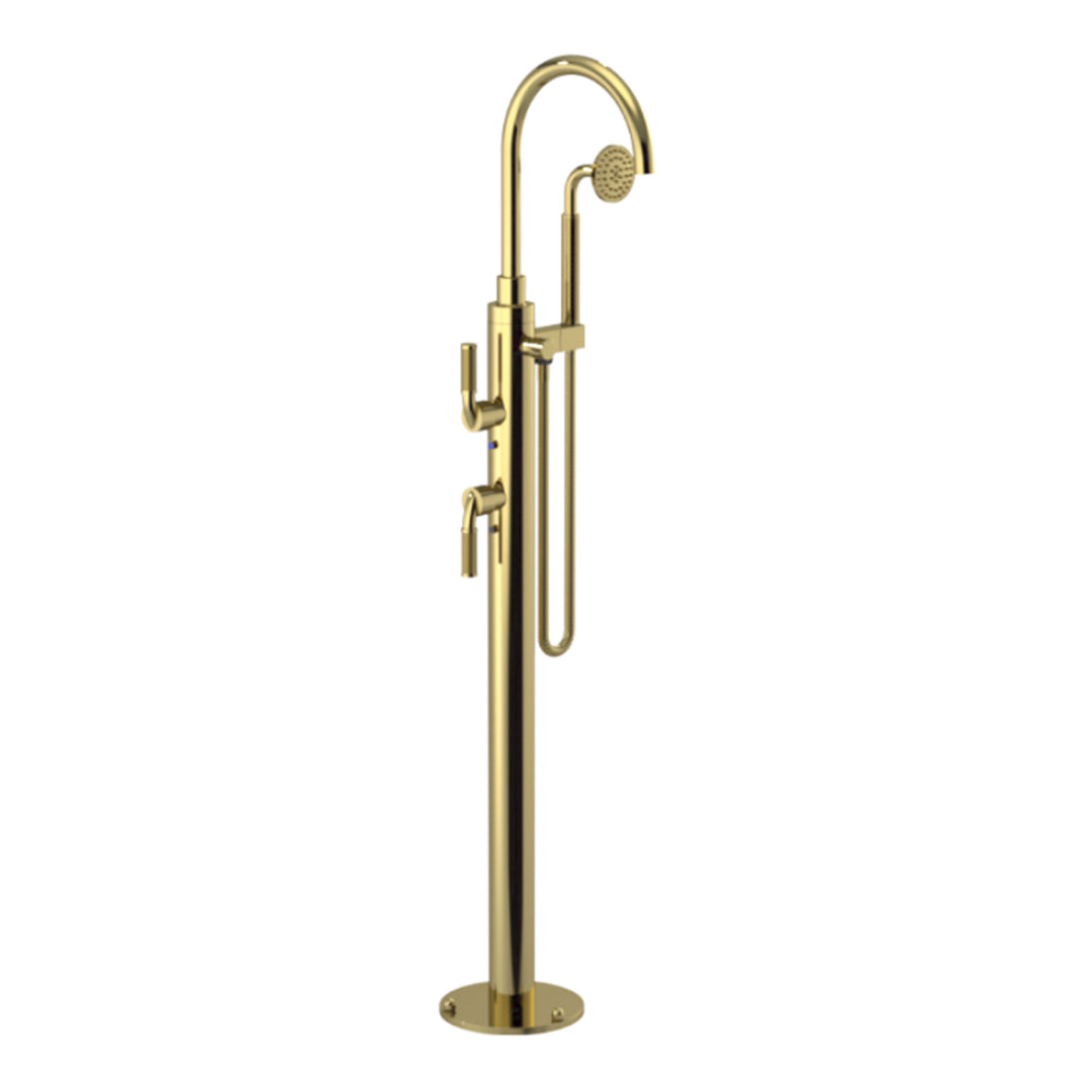 Rubinet Floor Mount Tub Filler Bathroom Faucet