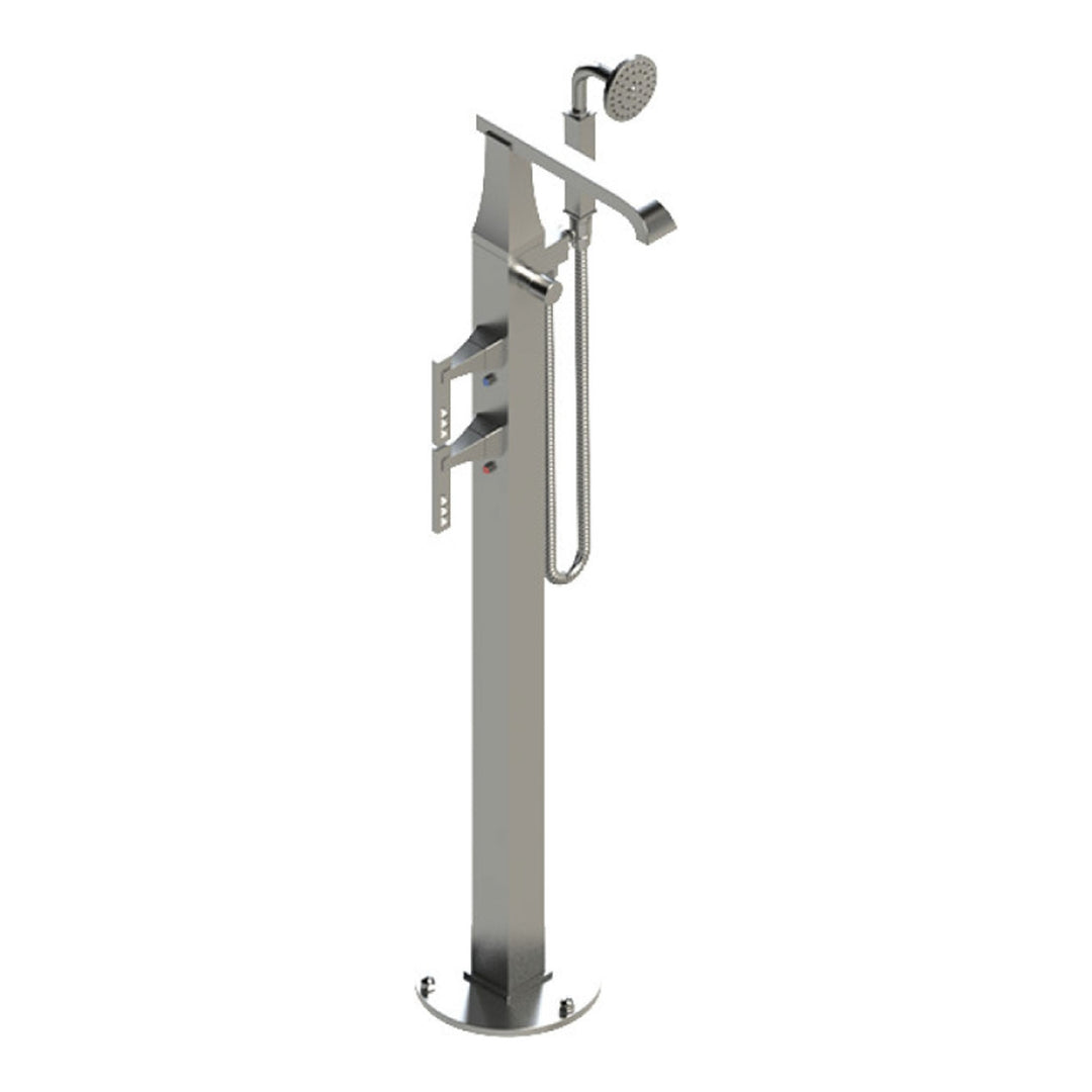 Rubinet Floor Mount Tub Filler Bathroom Faucet