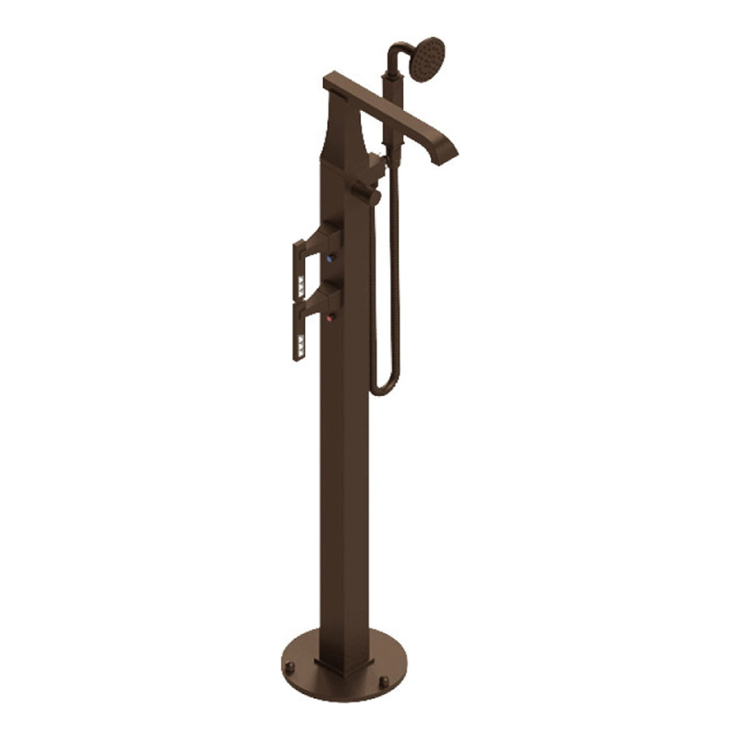 Rubinet Floor Mount Tub Filler Bathroom Faucet
