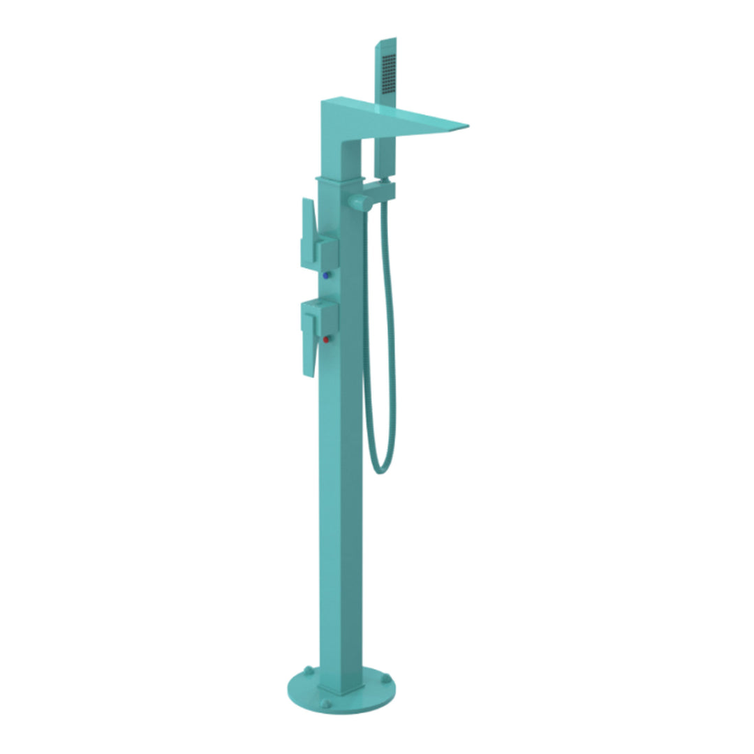 Rubinet Floor Mount Tub Filler Bathroom Faucet