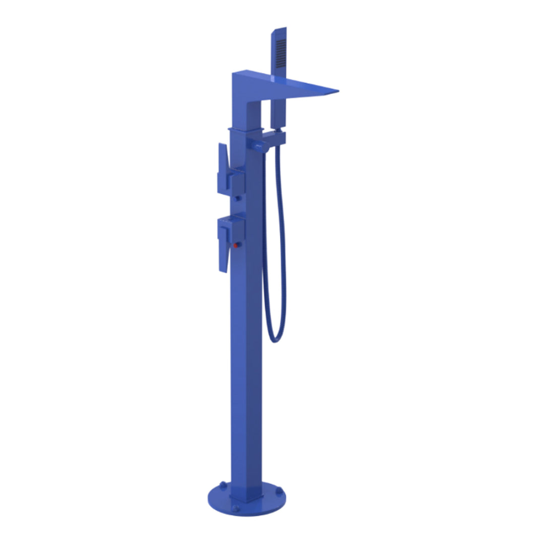 Rubinet Floor Mount Tub Filler Bathroom Faucet