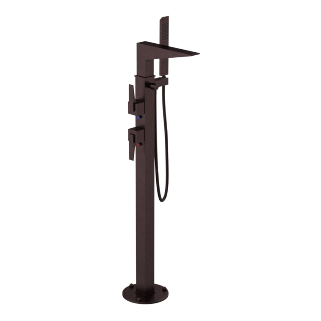 Rubinet Floor Mount Tub Filler Bathroom Faucet