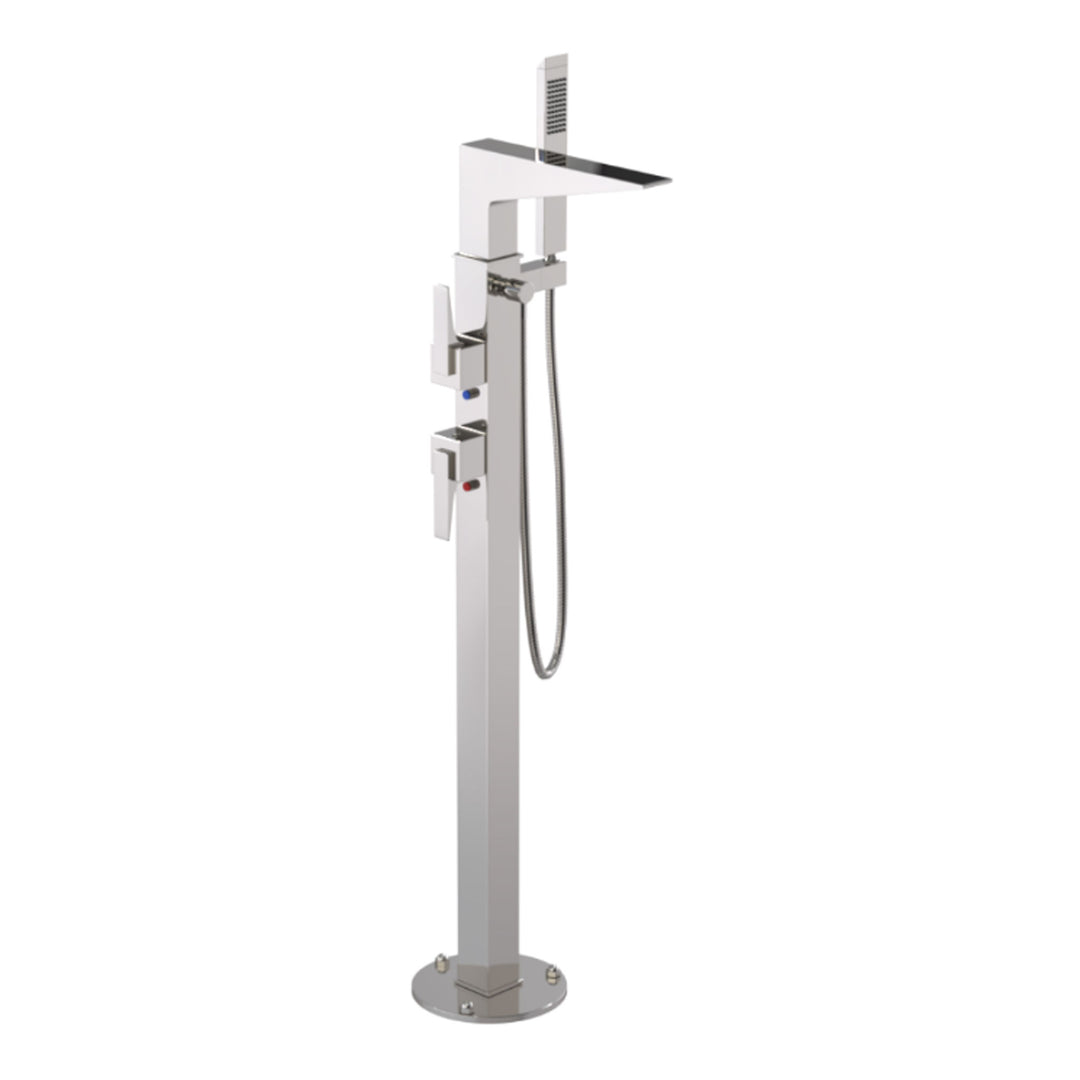 Rubinet Floor Mount Tub Filler Bathroom Faucet