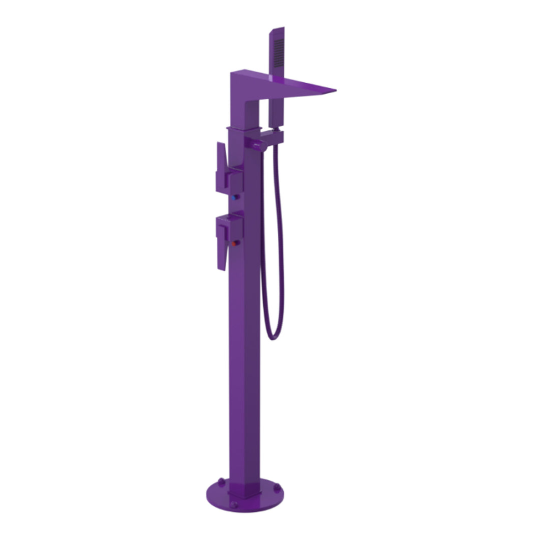 Rubinet Floor Mount Tub Filler Bathroom Faucet
