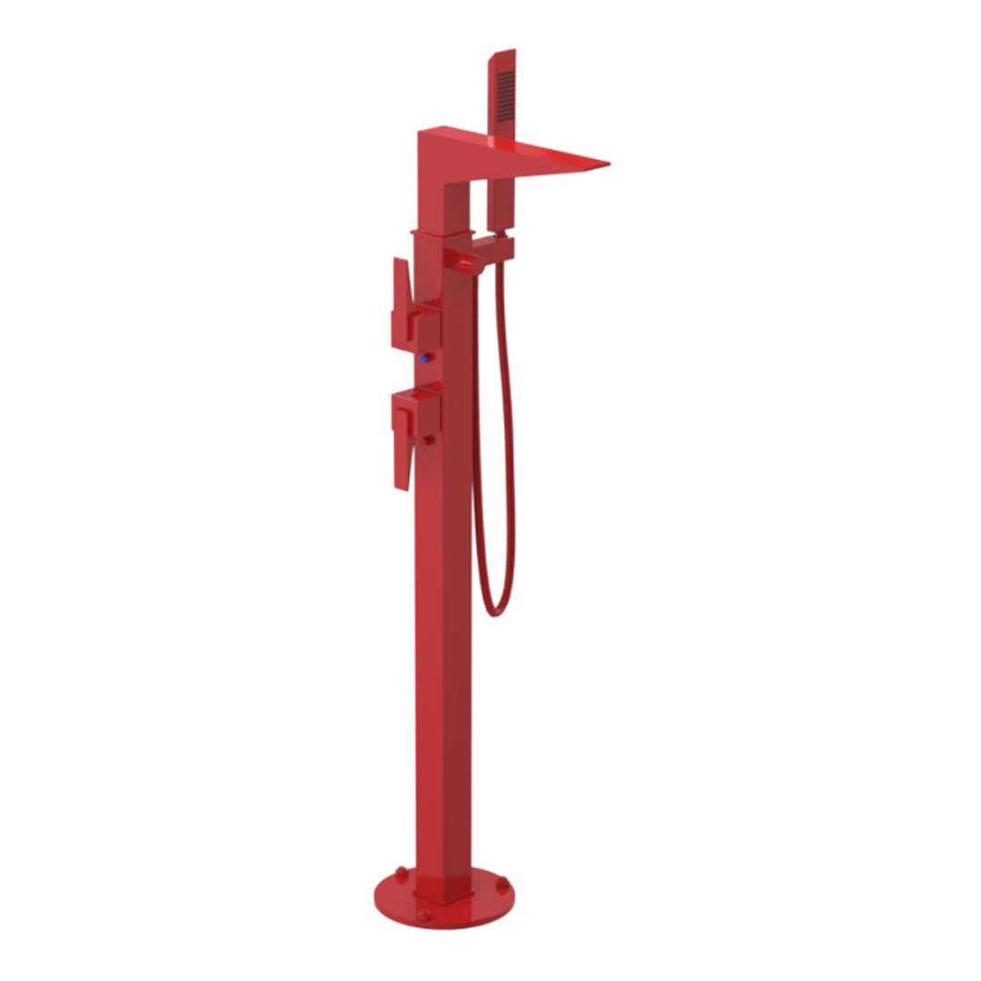Rubinet Floor Mount Tub Filler Bathroom Faucet