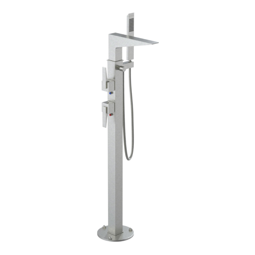 Rubinet Floor Mount Tub Filler Bathroom Faucet