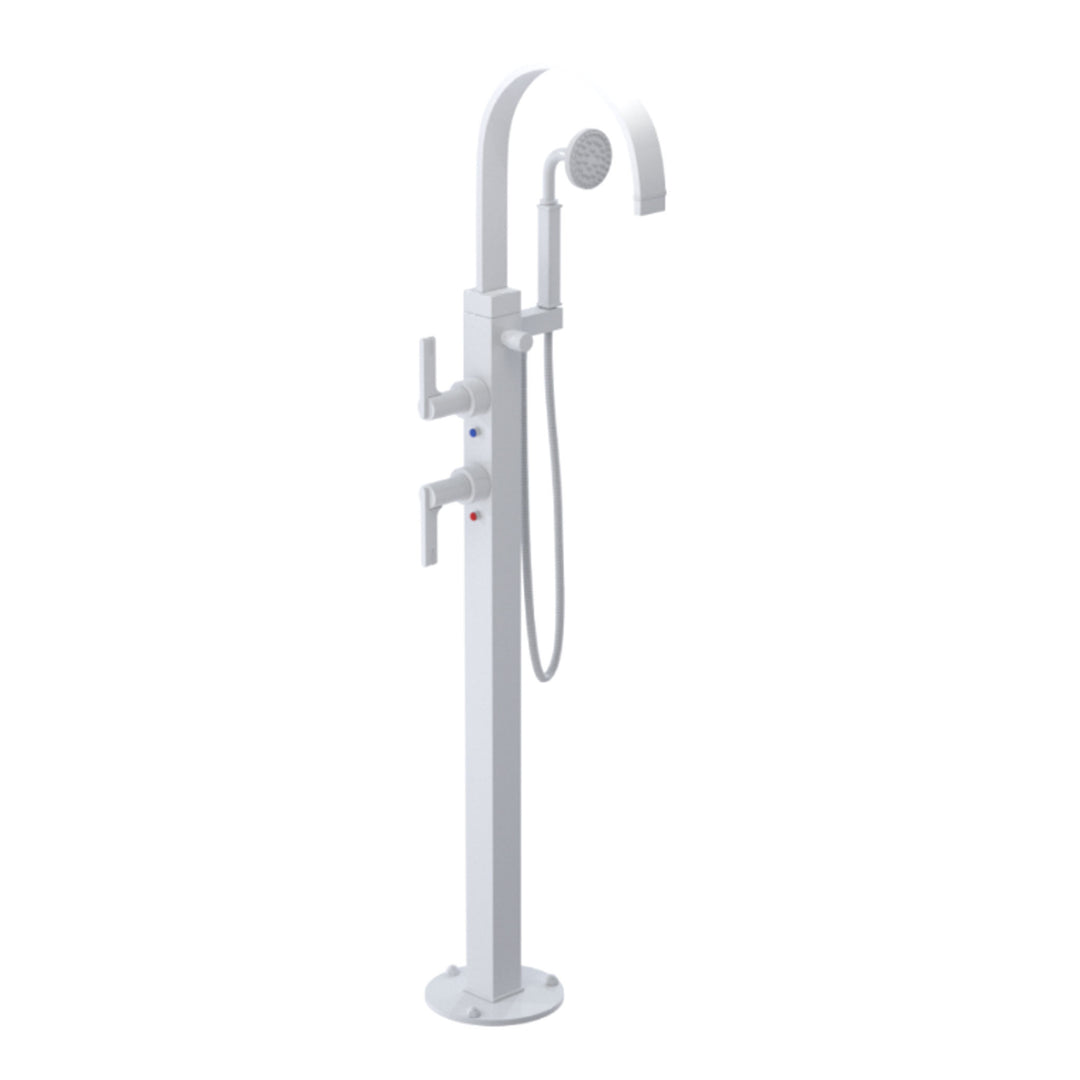 Rubinet Floor Mount Tub Filler Bathroom Faucet