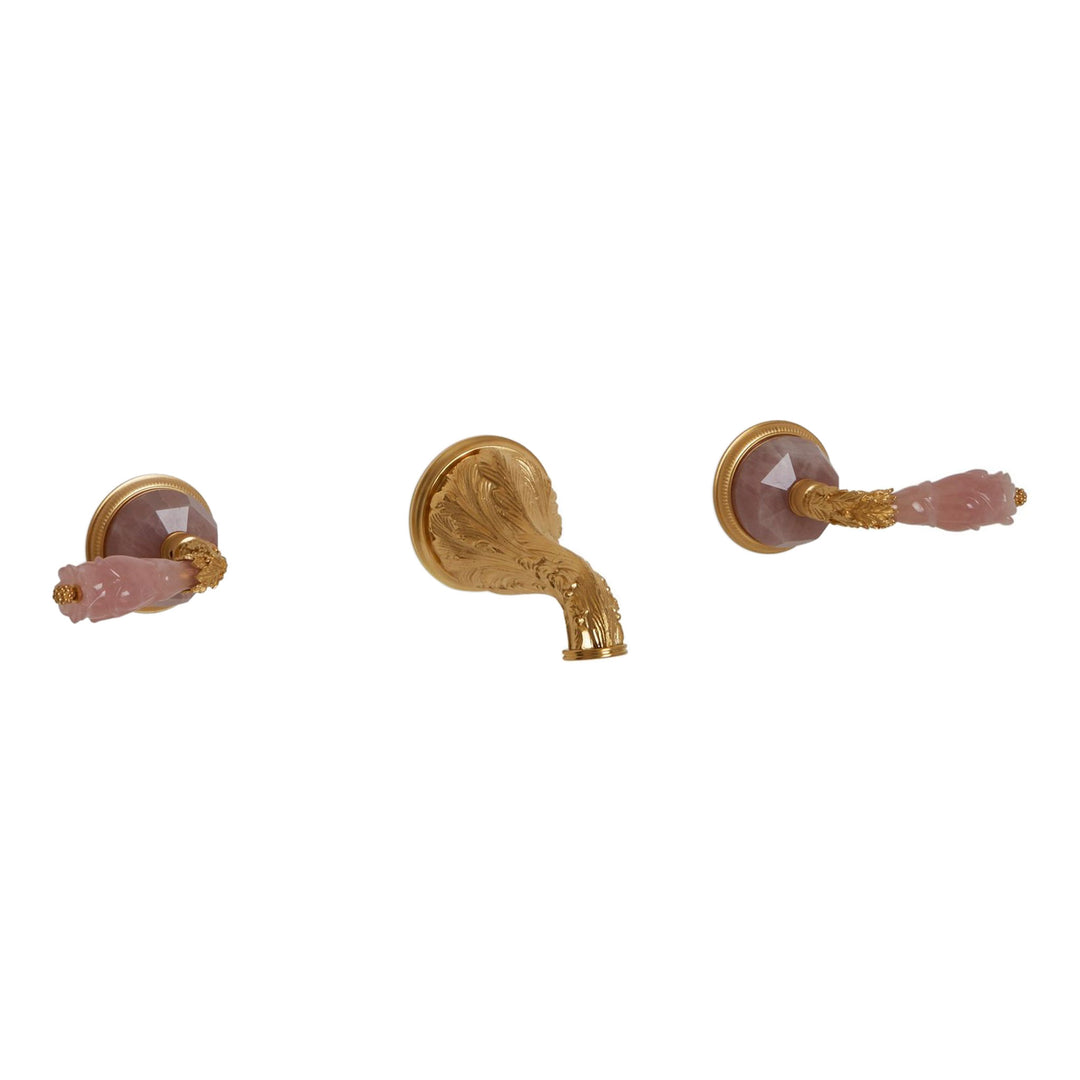 Sherle Wagner Semiprecious Leaves Wall Mount Bathroom Faucet