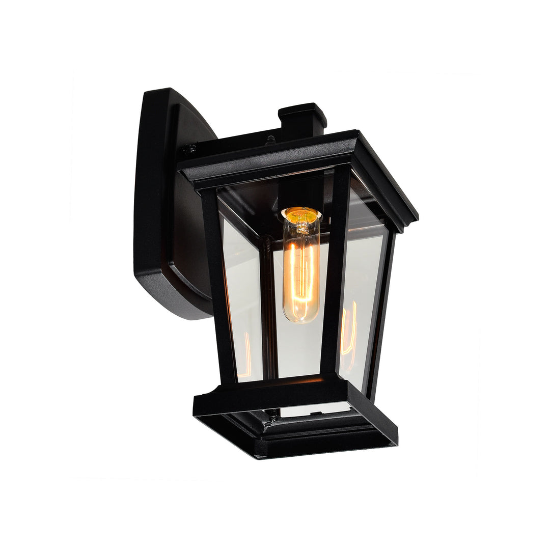 CWI Lighting Leawood 1-Light Black Outdoor Wall Light