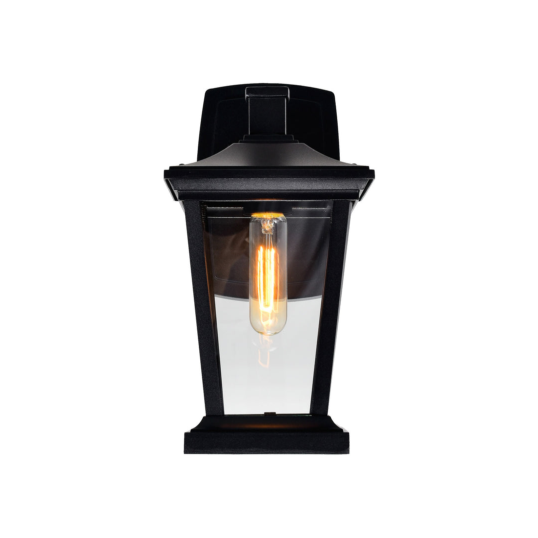 CWI Lighting Leawood 1-Light Black Outdoor Wall Light