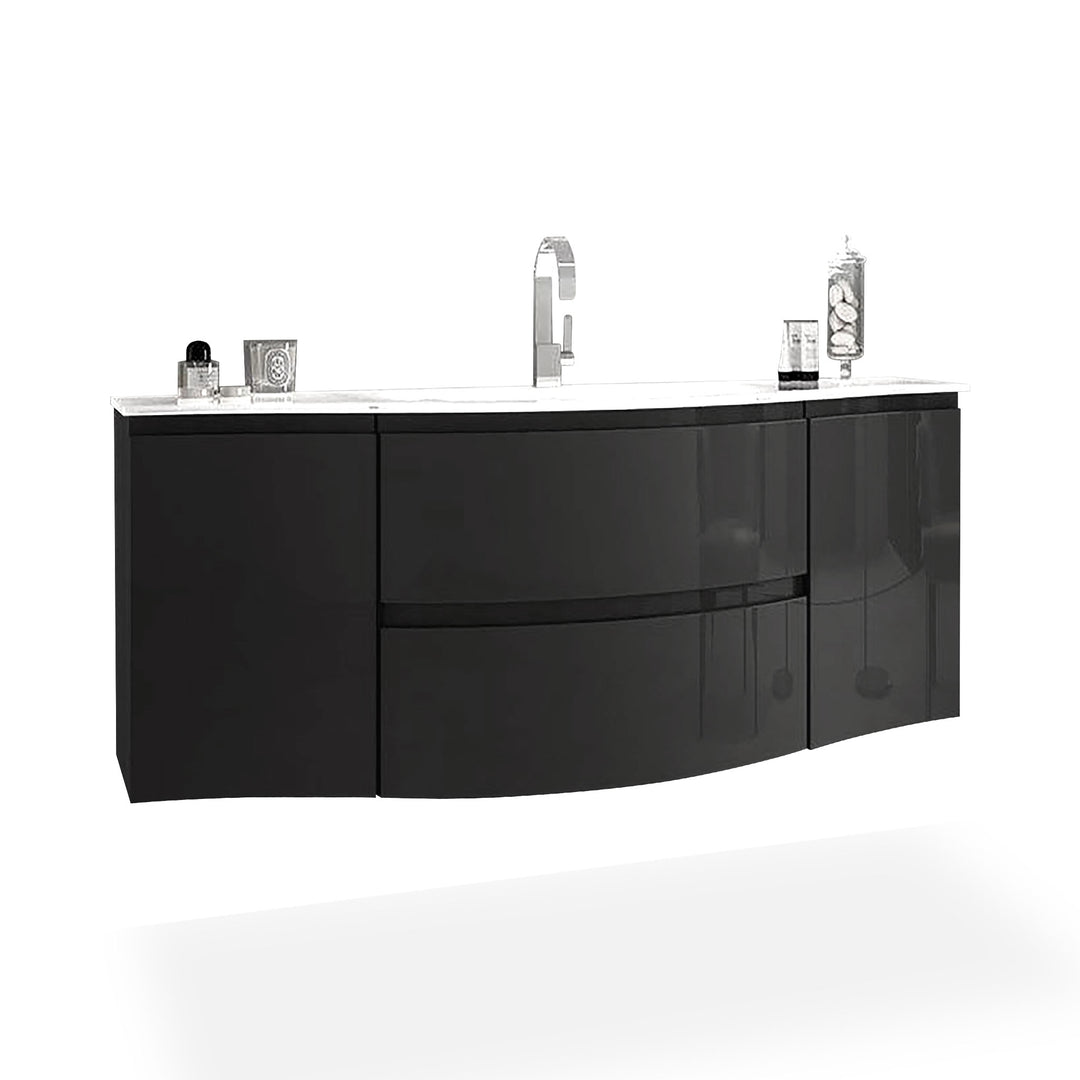 Bath Vanity Vague Single Sink Grey