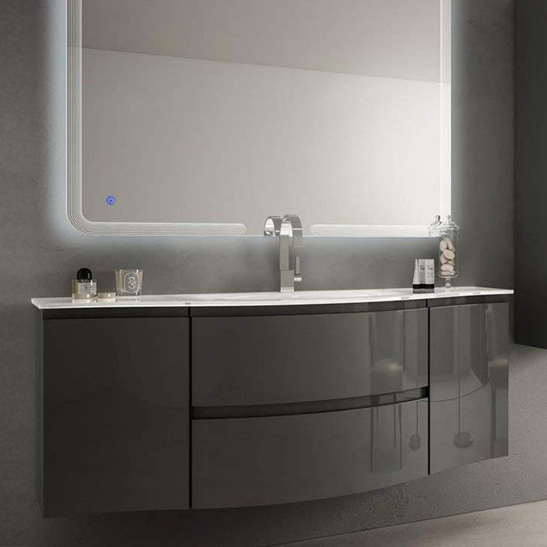Bath Vanity Vague Single Sink Grey