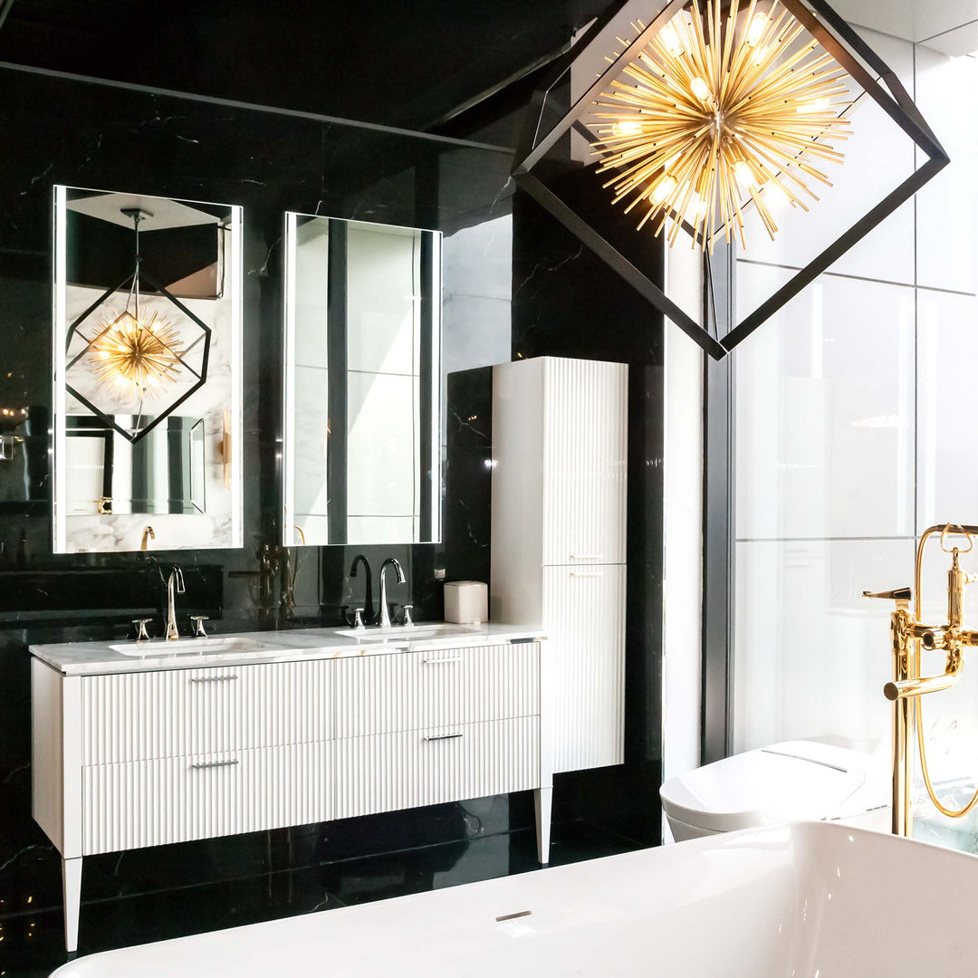 Bath Vanity LAMÈ Double Sink White