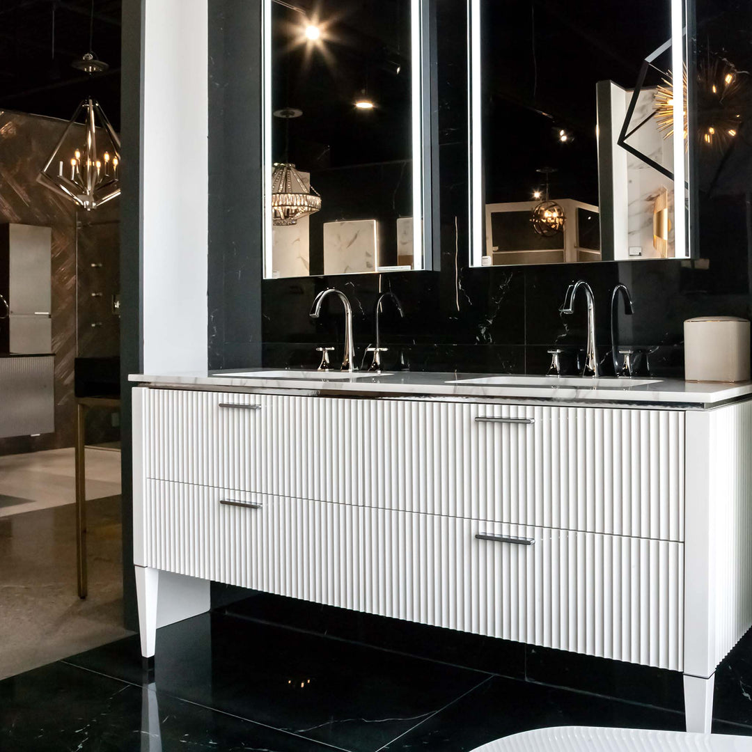 Bath Vanity LAMÈ Double Sink White