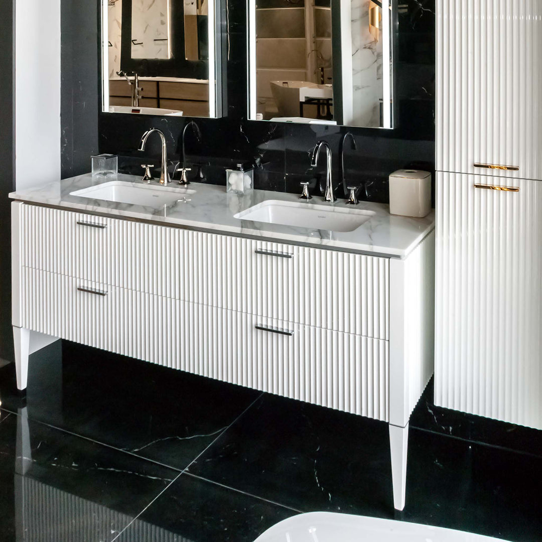 Bath Vanity LAMÈ Double Sink White