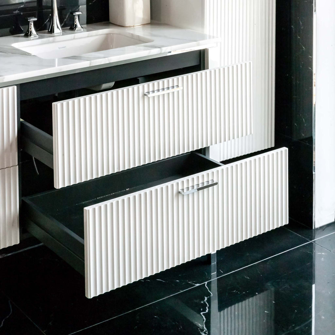 Bath Vanity LAMÈ Double Sink White
